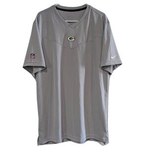 Official NFL Onfield Apparel Nike Men's Green Bay Packers Dri-Fit Gray TShirt XL